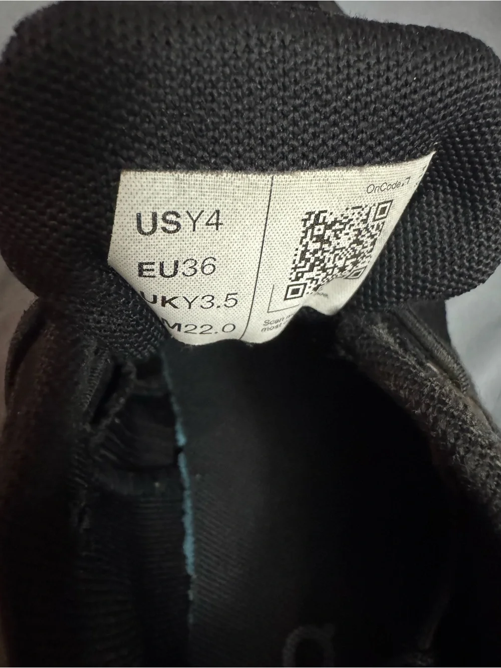 On Running Kids Black Athletic Sneakers